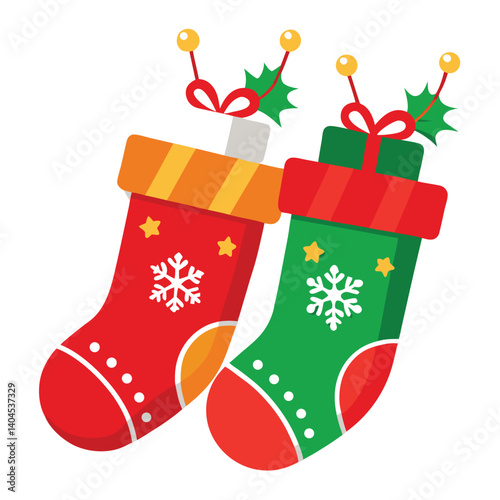 Christmas  stockings isolated on white background
