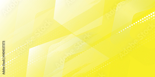 Digital abstract background hexagon lines on yellow background. Futuristic digital network stripe line art design for poster, brochure, cover, website, banner