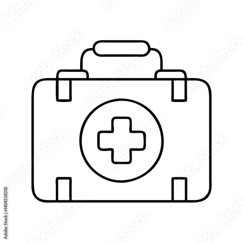 first aid kit icon, first aid kit line art - simple line art of first aid kit, perfect for first aid kit logos and icons