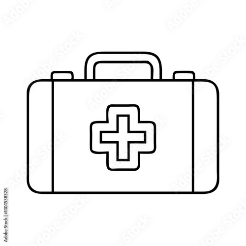 first aid kit icon, first aid kit line art - simple line art of first aid kit, perfect for first aid kit logos and icons