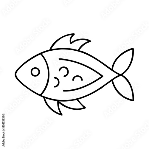 fish icon, fish line art - simple line art of fish, perfect for fish logos and icons