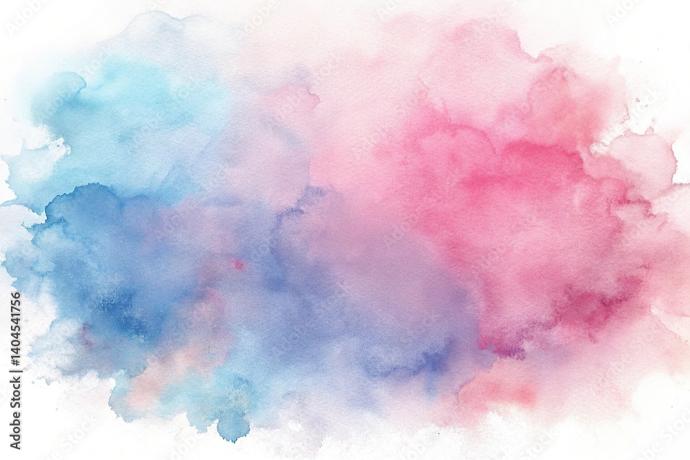Soft Abstract Watercolor Background in Blue and Pink Hues Perfect for Designs, Invitations, and Creative Projects with a Gentle Artistic Flair