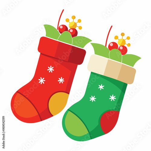 Christmas  stockings isolated on white background