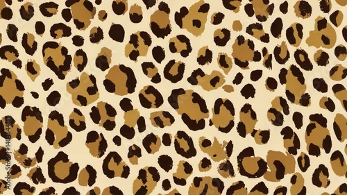 Wallpaper Mural Seamless abstract wild animal print illustration with brown shapes on beige backdrop creating spotted and luxurious animalistic design Torontodigital.ca