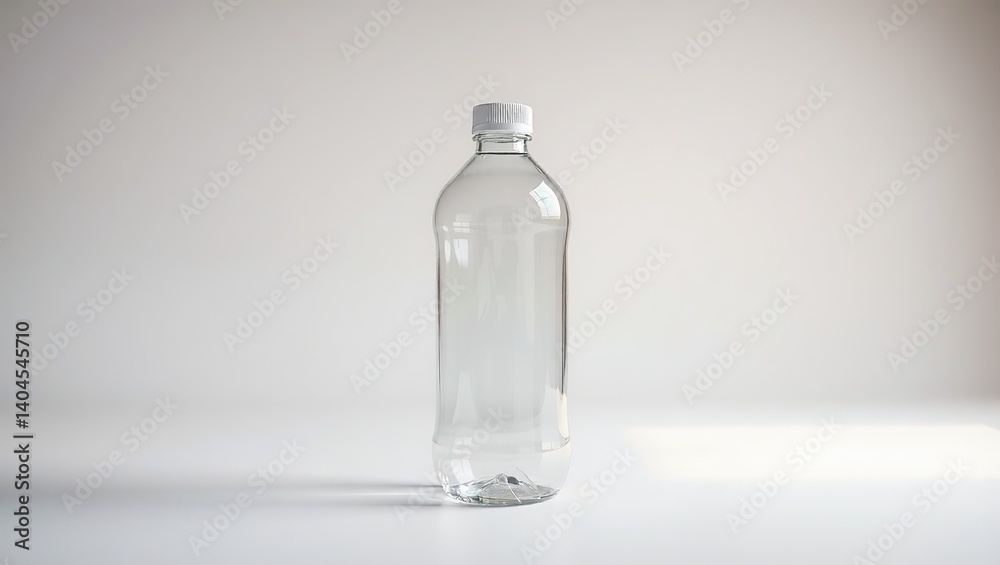 Empty Plastic Bottle, Soft Lighting, Product Display, Blank Space Empty Plastic Bottle, Soft Lighting, Product Display, Blank Space