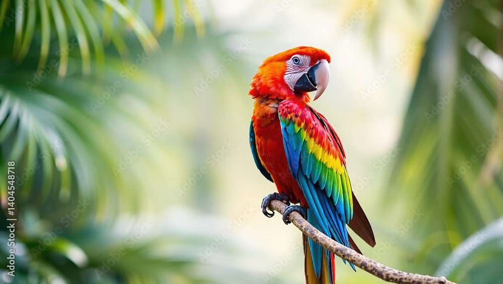Macaw on Branch - Tropical Relaxation & Adventure Macaw on Branch - Tropical Relaxation & Adventure
