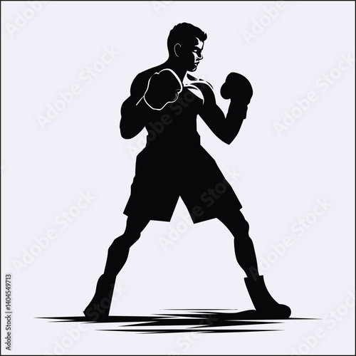 Boxing Silhouette, Athletic Fight
