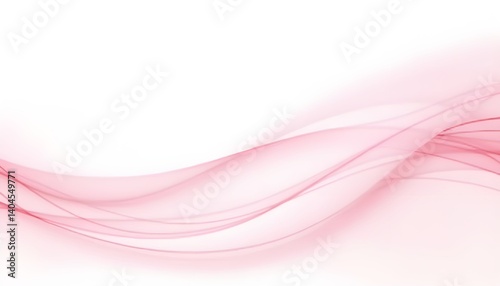 flowing, translucent pink waves against a white background.