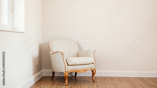 Wallpaper Mural Antique Chair in a Warm, Inviting Nook - Perfect for Relaxation Torontodigital.ca