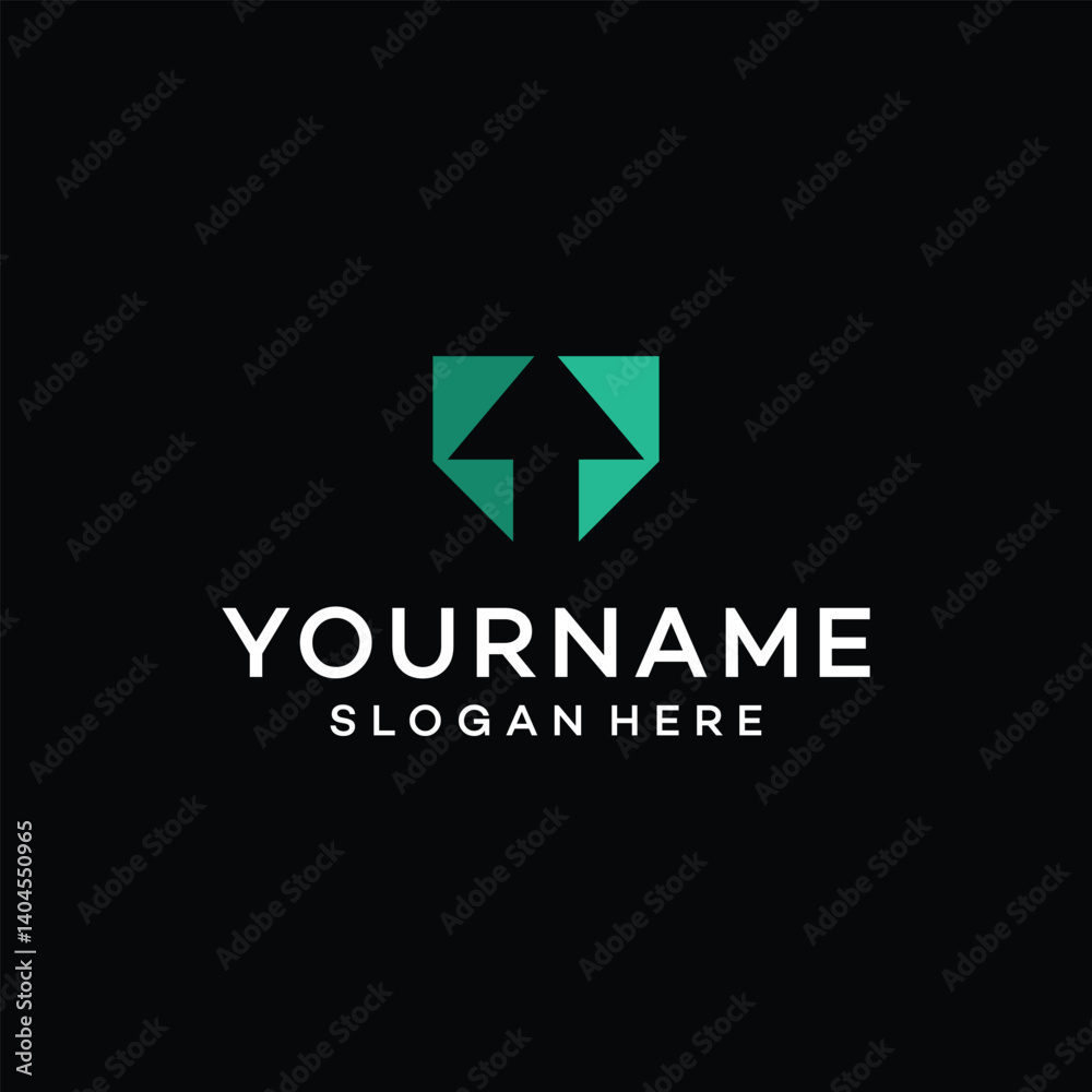 Naklejka premium arrow logo icon. Vector design template.