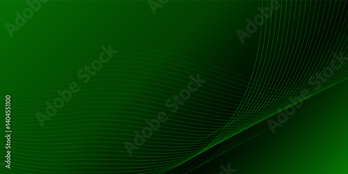 Abstract green flow line digital technology, smooth particle wave style, big data techno, design concept background and wallpaper, vector eps