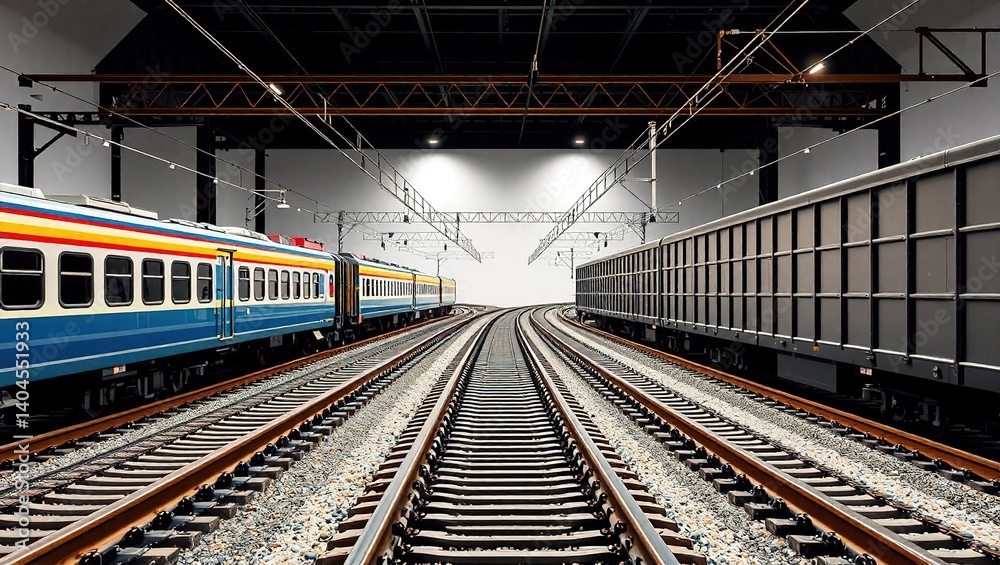 Modern Railway Carriage Detail, High-Quality Studio Shot Modern Railway Carriage Detail, High-Quality Studio Shot