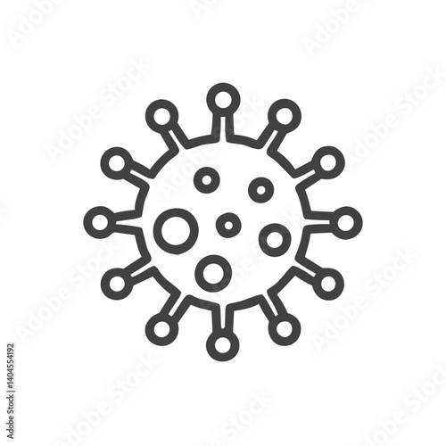 Virus Icon for Disease Prevention Resources, Healthcare Education, Epidemiology Materials, Medical Presentations and Public Health Campaign Graphics