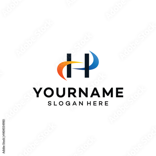 Free Download Letter H logo design vector illustration - GFXLoad