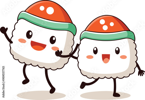 Dancing sushi strikers