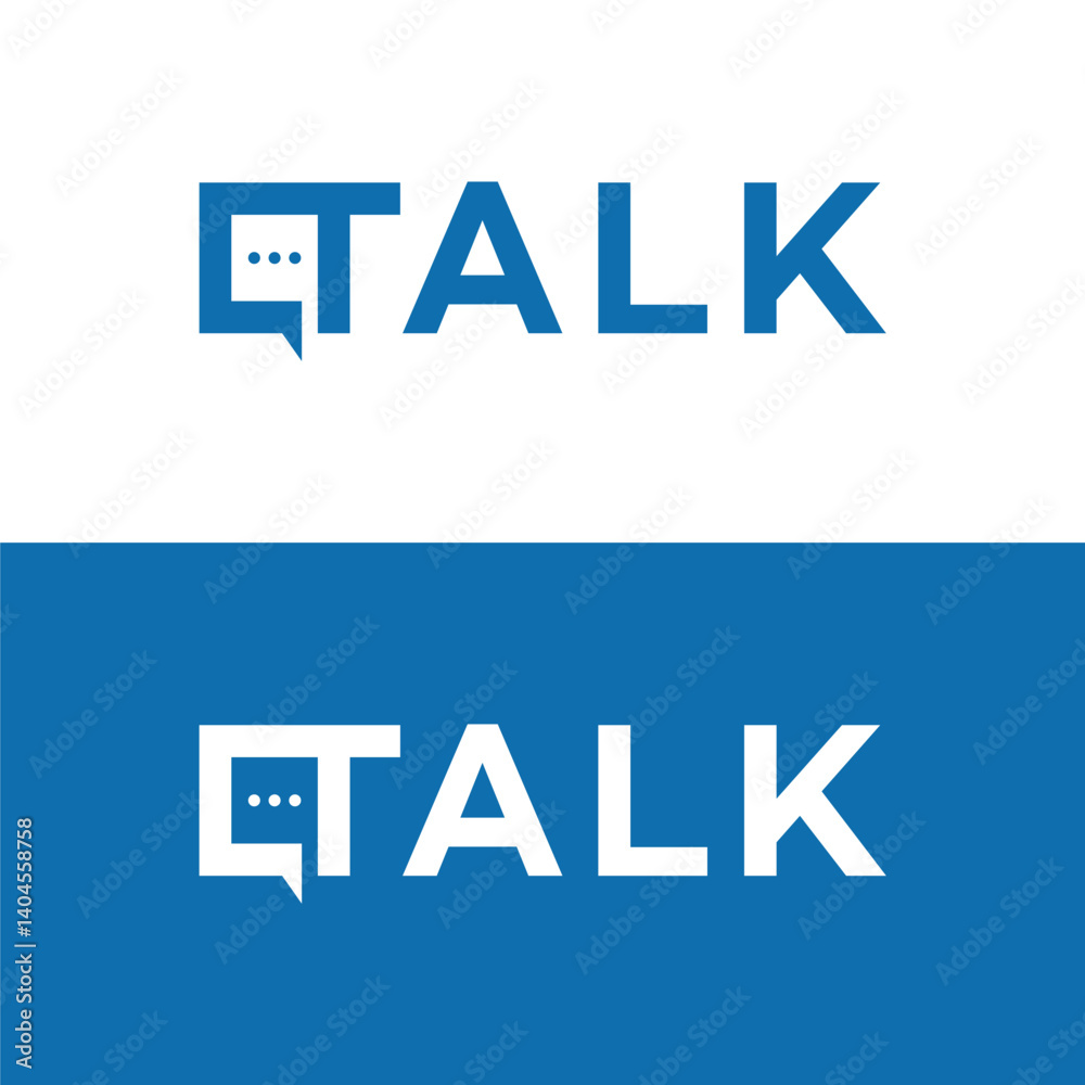 Obraz premium talk logo design vector illustration
