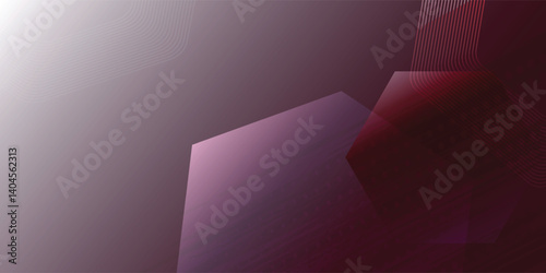 Digital abstract background hexagon lines on red grunge background. Futuristic digital network stripe line art design for poster, brochure, cover, website, banner