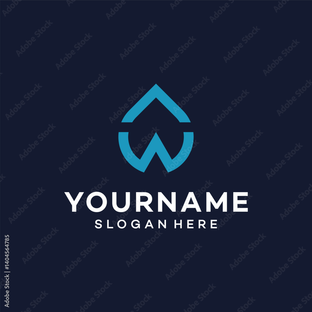 Letter W logo design vector illustration.water logo icon Letter W logo design vector illustration.water logo icon
