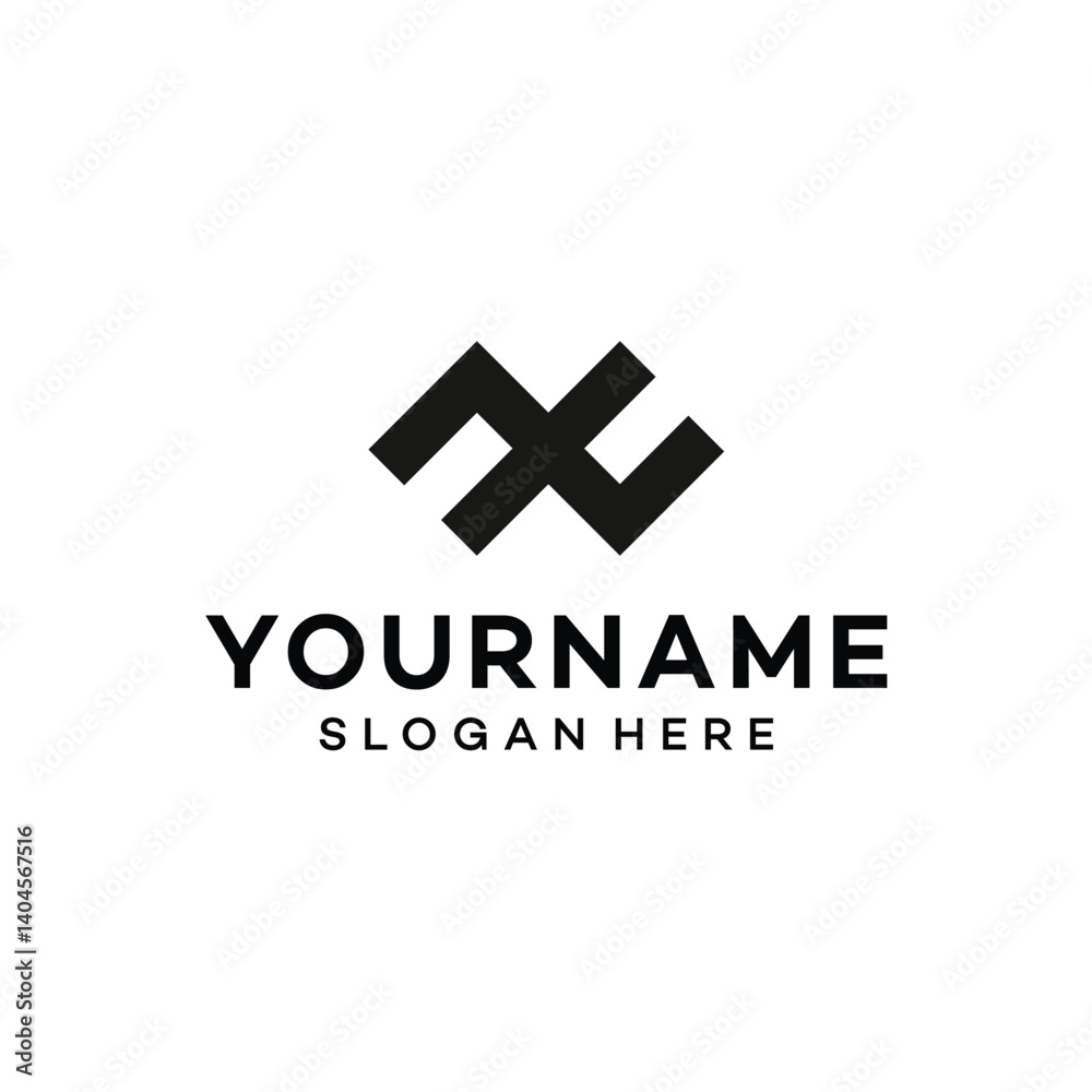 Fototapeta premium letter F F logo design vector template illustration.