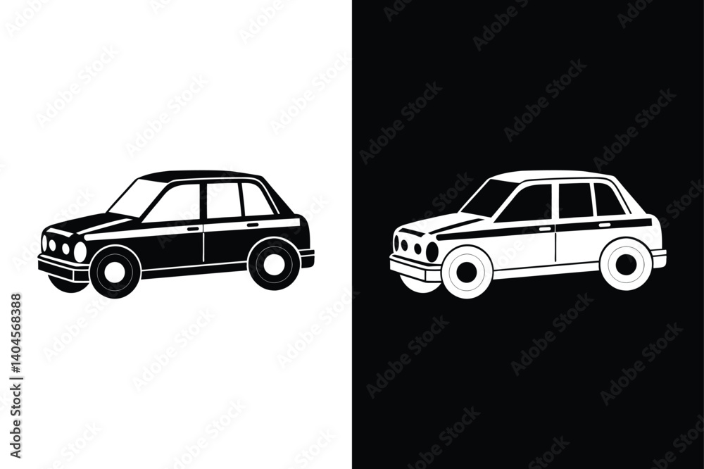 Fototapeta premium Taxi icon silhouette vector design templates simple and modern concept black white