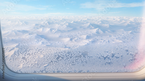 Aerial View of Snowy Mountains Under Clear Blue Sky  