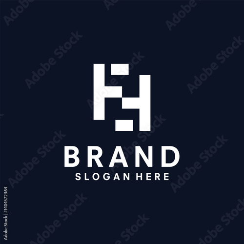letter F F logo design vector template illustration