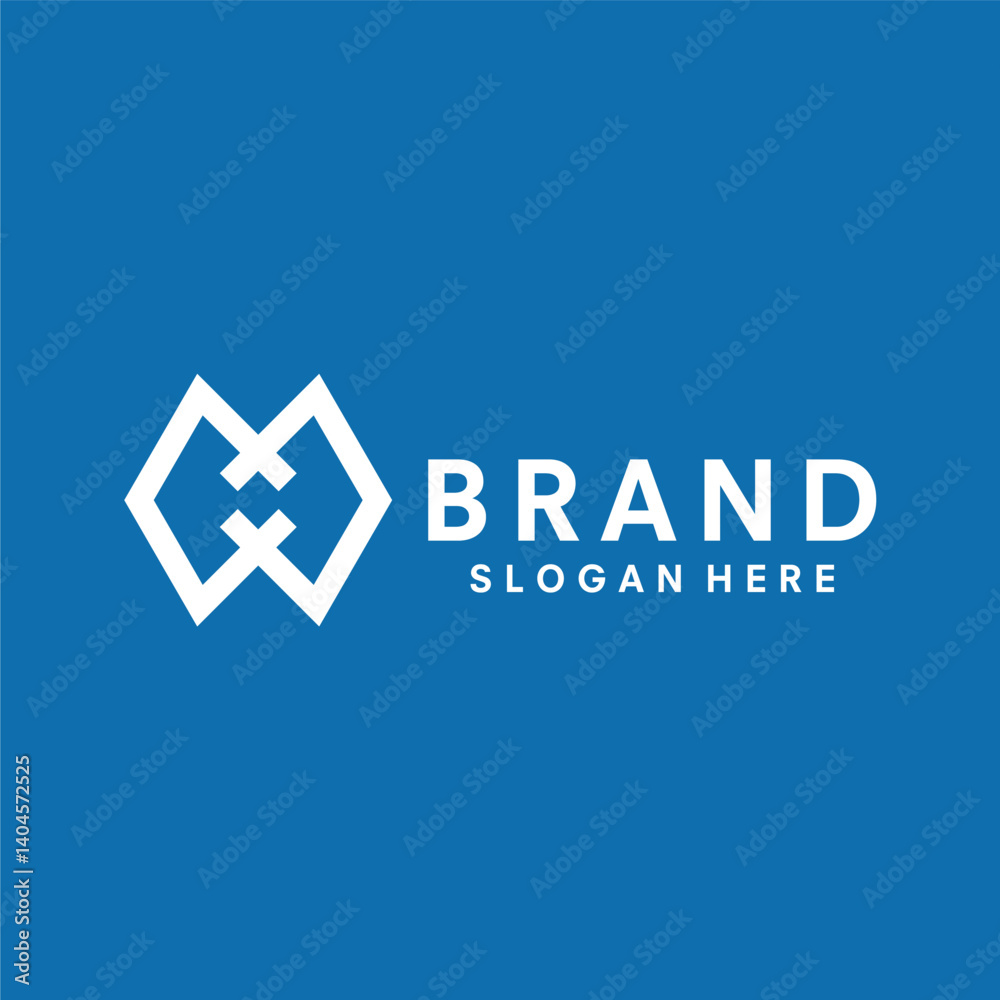 Obraz premium letter M W logo design vector template illustration
