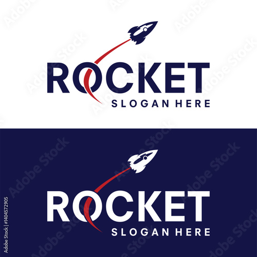 rocket logo vector template illustration