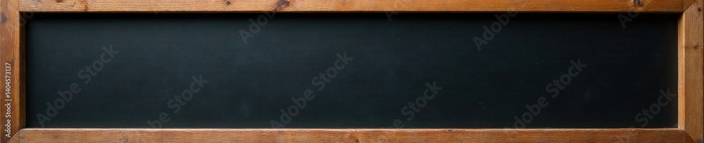 Rustic wooden frame surrounds blank black chalkboard , object, surface, learning Rustic wooden frame surrounds blank black chalkboard , object, surface, learning