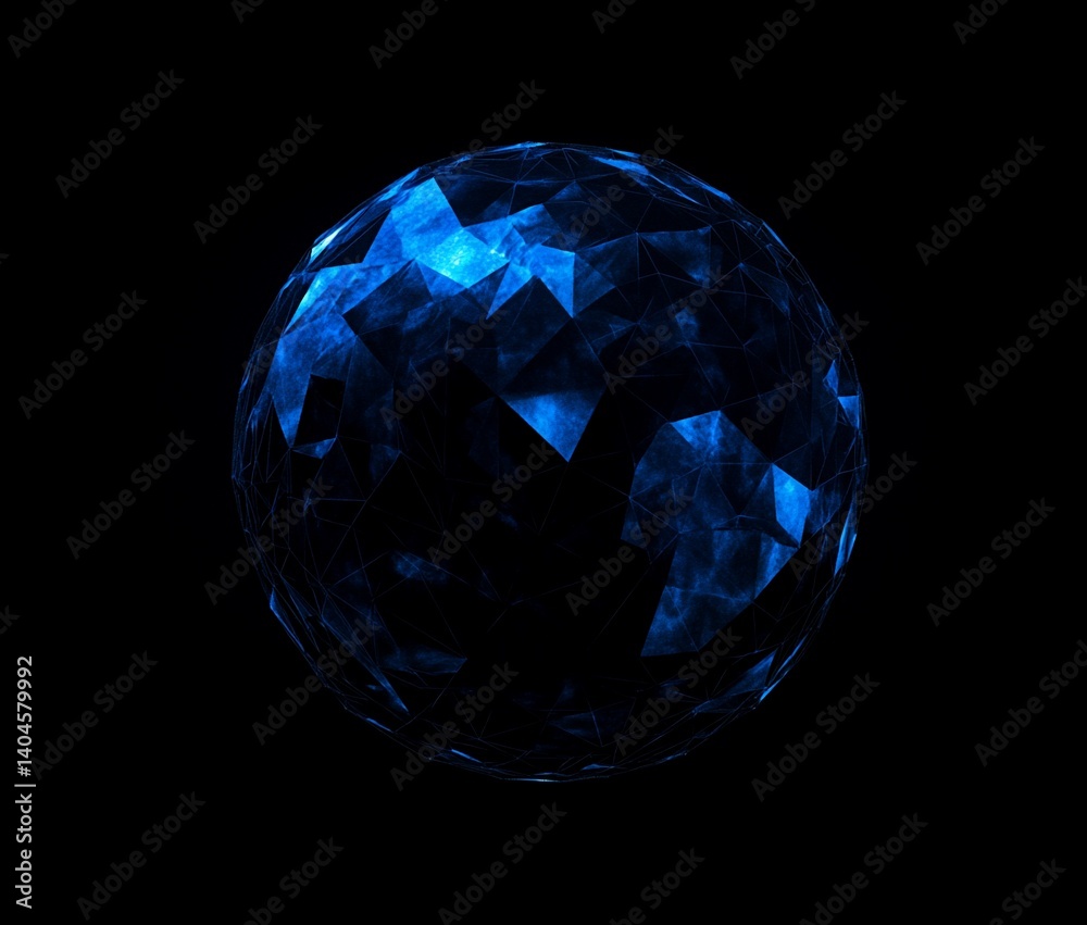 Abstract sphere of glowing triangles Abstract sphere of glowing triangles