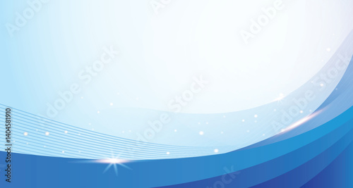 blue shiny gradient background with flowing wave thin line papercut design. Premium 3d abstract vector  glowing three dimensional wallpaper for company business banner presentation