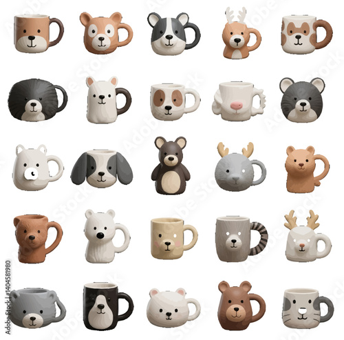 Animal shaped mug, bottle, drinking vessel, creative shape