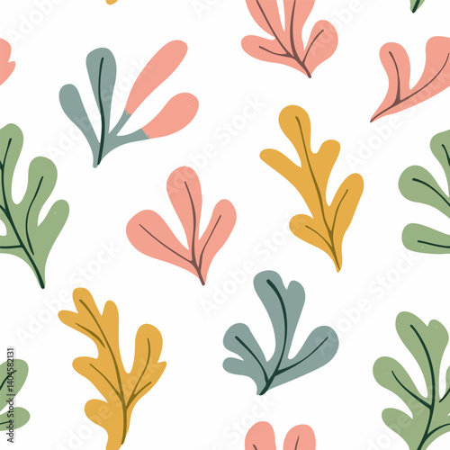 Indian lettuce pattern.Exquisite vector vegetable patterns. 