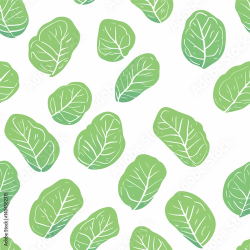 Indian lettuce pattern.Exquisite vector vegetable patterns. 