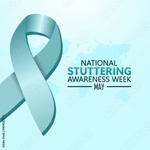 Vector graphic of National Stuttering Awareness Week for National Stuttering Awareness Week celebration.