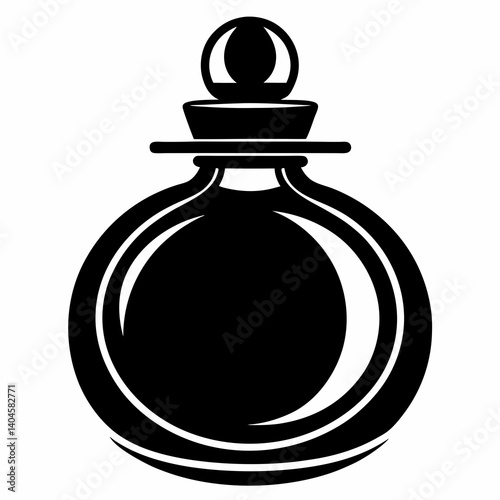 black and white wine bottle