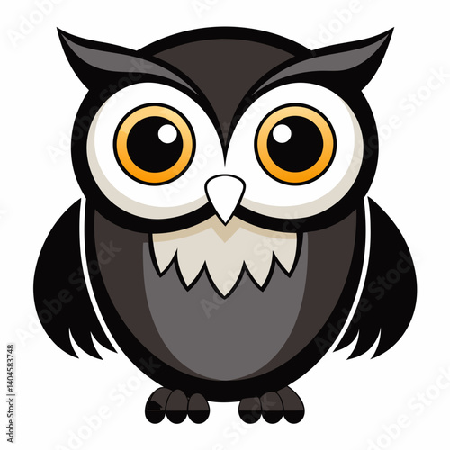 owl on white background