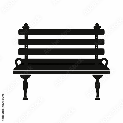 bench on a white background