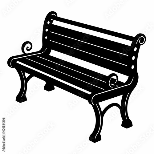 bench on white