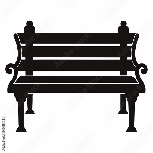 bench on a white background