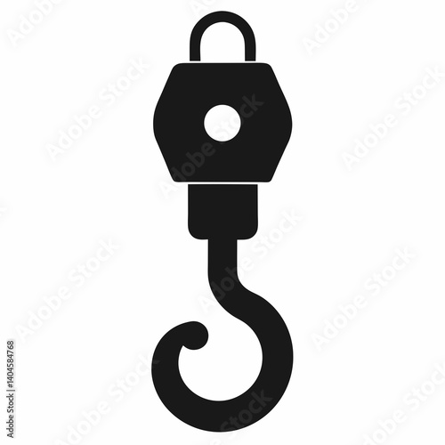 crane hook isolated on white