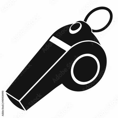 metal whistle isolated