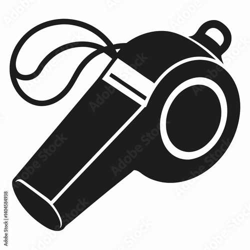 metal whistle isolated