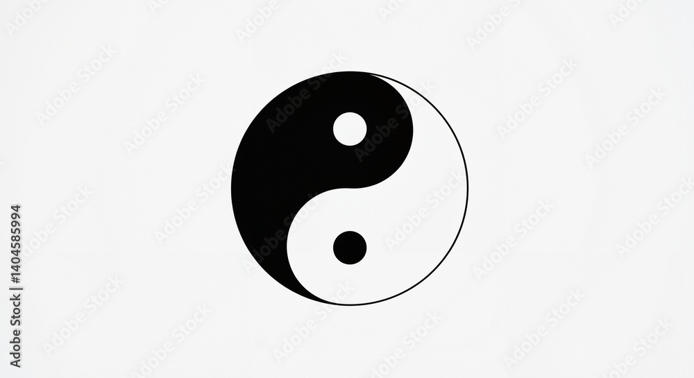 Yin Yang symbol representing balance and harmony on a white background Yin Yang symbol representing balance and harmony on a white background