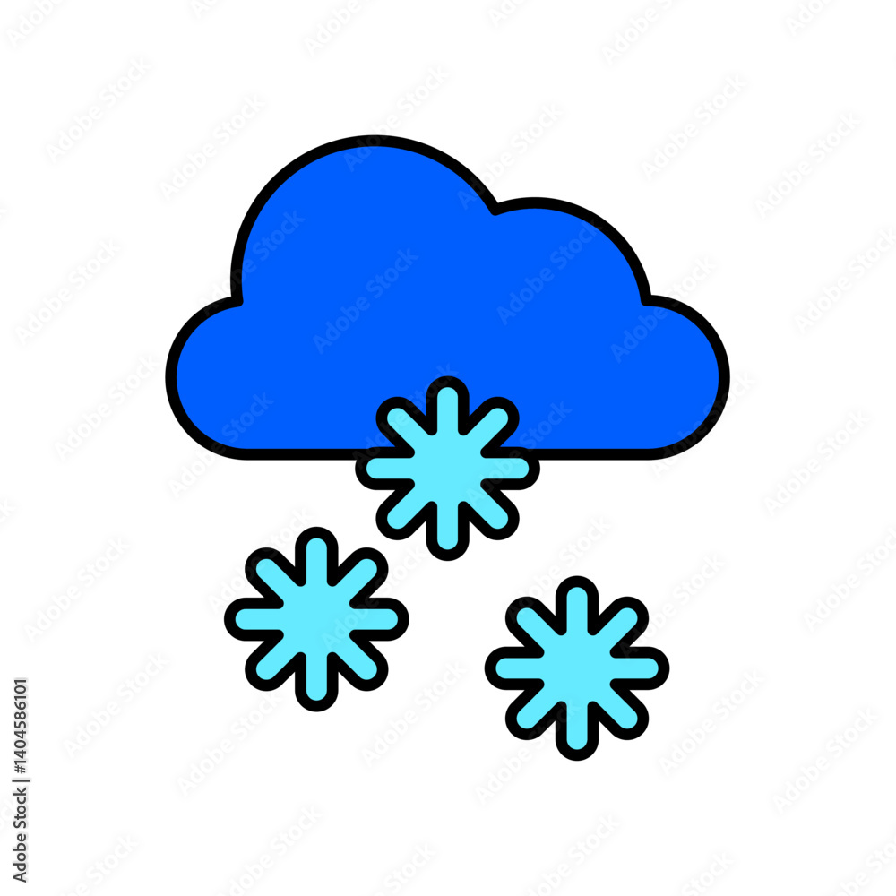 Icon a snow, isolated against a clean background.