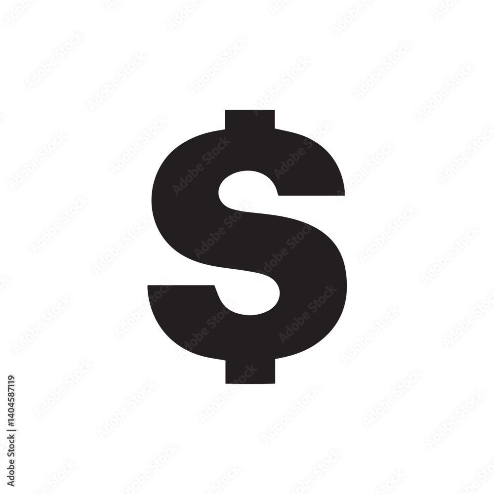 dollar sign on white background dollar sign on white background
