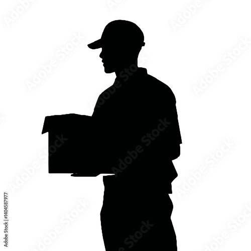 delivery guy silhouette