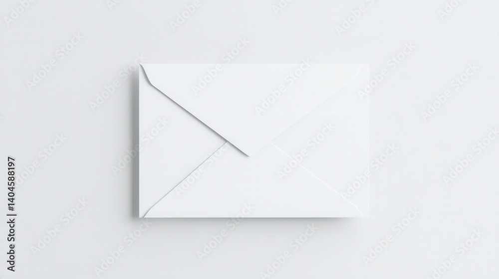 Blank white envelope on a white background Blank white envelope on a white background