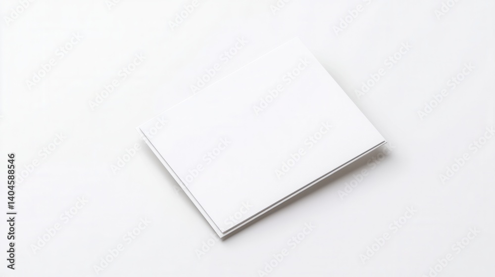 Blank white notebook or booklet Blank white notebook or booklet