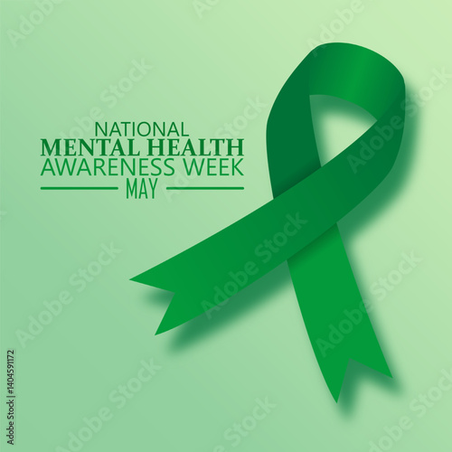 Vector graphic of National Mental Health Awareness Week for National Mental Health Awareness Week celebration.